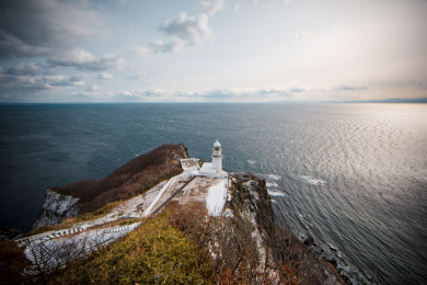 日本北海道百景之首地球岬的风光