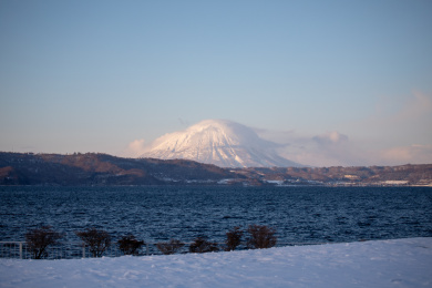 日本北海道洞爷湖的风光