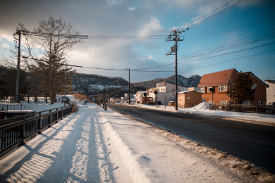 日本北海道洞爷湖的风光