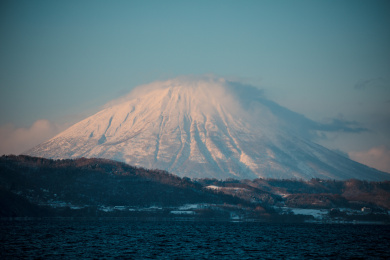日本北海道洞爷湖的风光