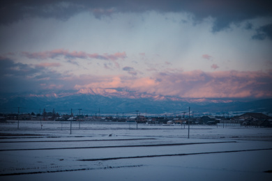 日本北海道冬天的风光