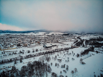日本北海道的冬季景色