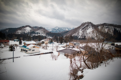 日本北海道的冬季景色