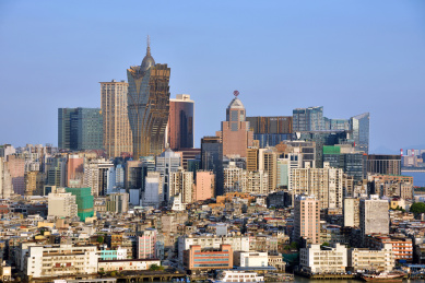 中国澳门城市建筑风光