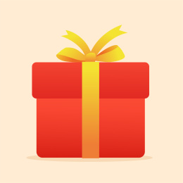 红色礼品盒子电商促销矢量插画元素