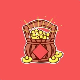 新年元宝聚宝盆