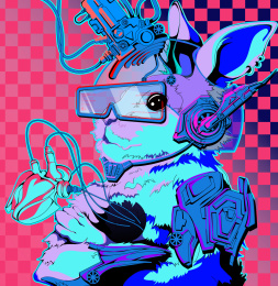 BOBBI兔 NFT矢量兔子潮玩赛博朋克