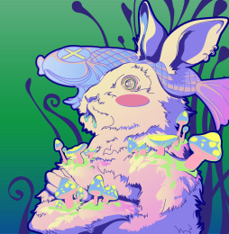 BOBBI兔NFT矢量兔子潮玩懒长草咸鱼