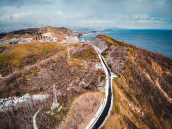 日本北海道百景之首地球岬航拍景观