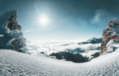 云南香格里拉哈巴雪山与玉龙雪山