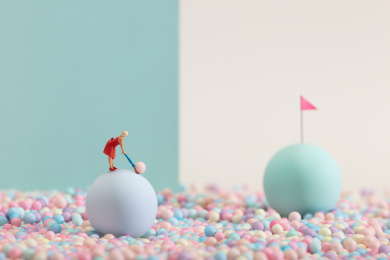 微缩创意彩色糖果高尔夫