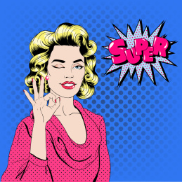 金发女士OK示意插图