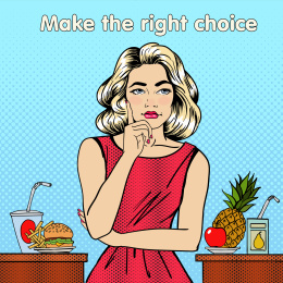 少女选择饮食插图