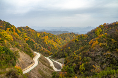 中国陕西省汉中市留坝县秦岭秋色