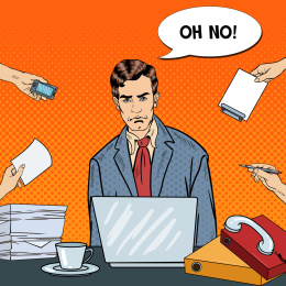 无精打采男职员插图