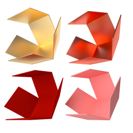 3D建模渲染的打开的礼盒