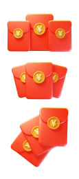 红包3D立体电商新年活动红包