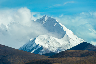 中国西藏库拉岗日雪山风光