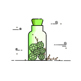 绿色梅森瓶