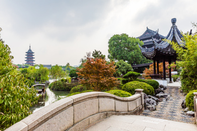 中国江苏苏州盘门景区风光