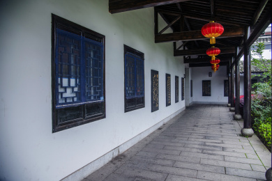 湖南长沙靖港古镇书画长廊