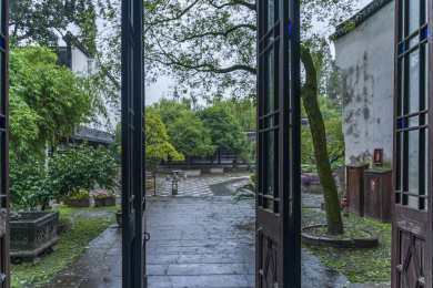 浙江湖州南浔古镇南浔张静江故居风景