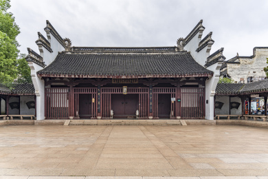 浙江嘉兴乌镇东栅江南水乡老桥水流