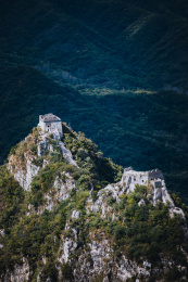 北京怀柔区巍峨的箭扣长城风光