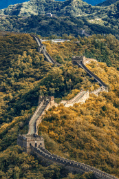 中国北京怀柔慕田峪长城秋色