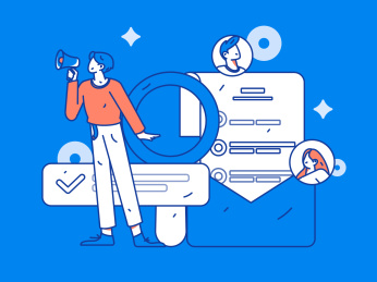 求职面试的人员扁平矢量概念运营手绘插画