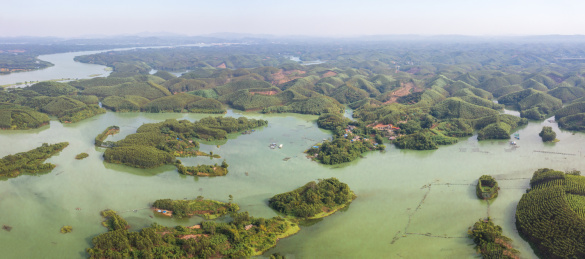航拍广西平路运河初始面貌