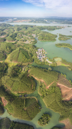 航拍广西平路运河初始面貌