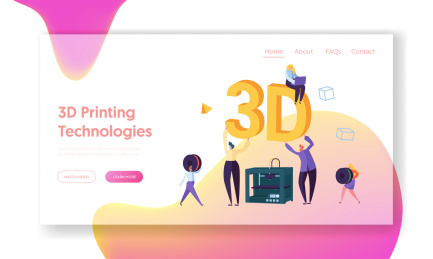 简约风3D打印技术网站登陆液模板