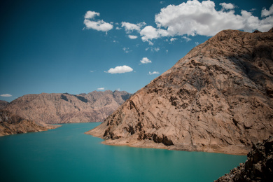 中国新疆塔什库尔干莎塔古道的风光