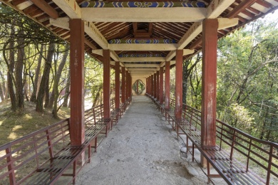 中国云南保山太保山休闲廊亭