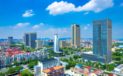 浙江省余姚市城市风光