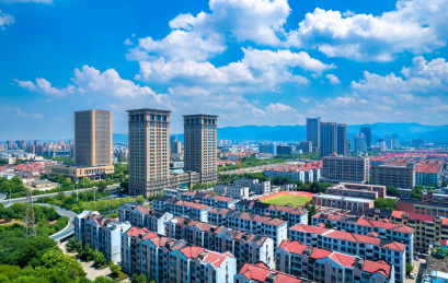 浙江省余姚市城市风光