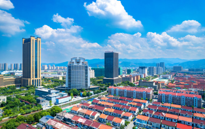 浙江省余姚市城市风光