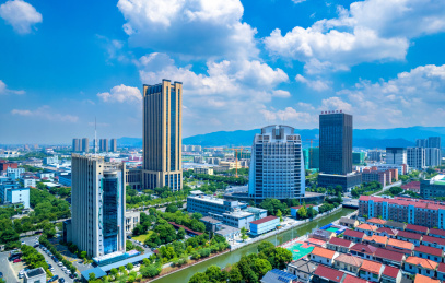 浙江省余姚市城市风光