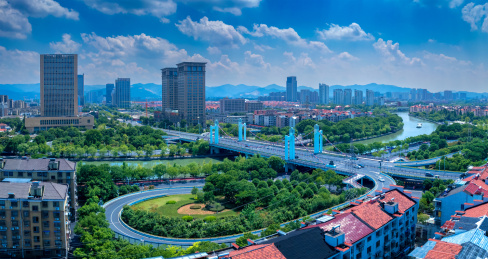 浙江省余姚市最良桥城市环境