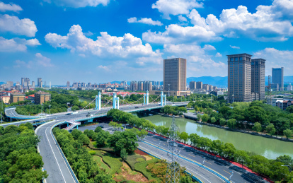 浙江省余姚市最良桥城市环境