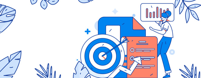 商务工作的人物扁平矢量概念运营插画