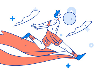 锻炼健康跑步矢量互联网运营插画