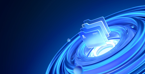 深色科技蓝白档案文件夹概念智能3D背景