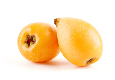 新鲜的枇杷孤立在白色背景上