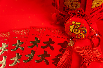 春节新年红色喜庆海报