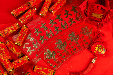 新年装饰品新春背景