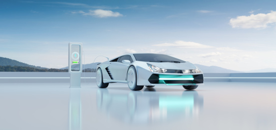 无品牌电动车正在快速充电