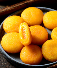 油炸小吃黄金南瓜饼