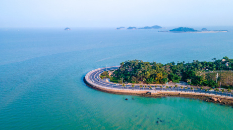 航拍珠海情侣路